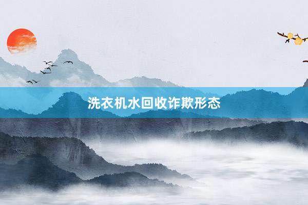 洗衣机水回收诈欺形态
